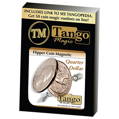 Flipper Coin Magnetic Quarter Dollar (D0043)by Tango - Trick