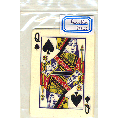 Flash Poker Card Queen of Spades (Ten Pack) - Trick